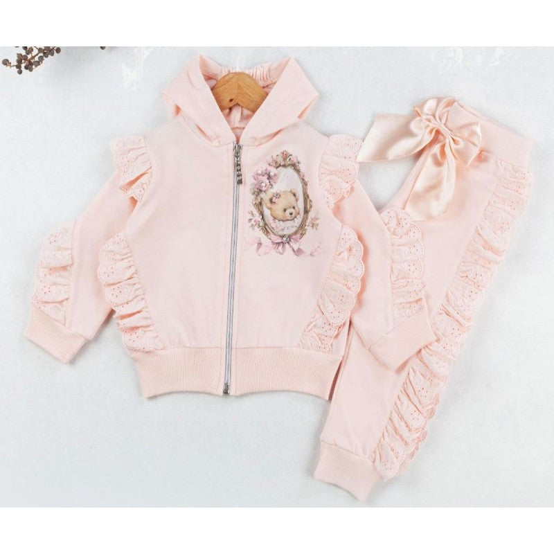 girls pink tracksuit