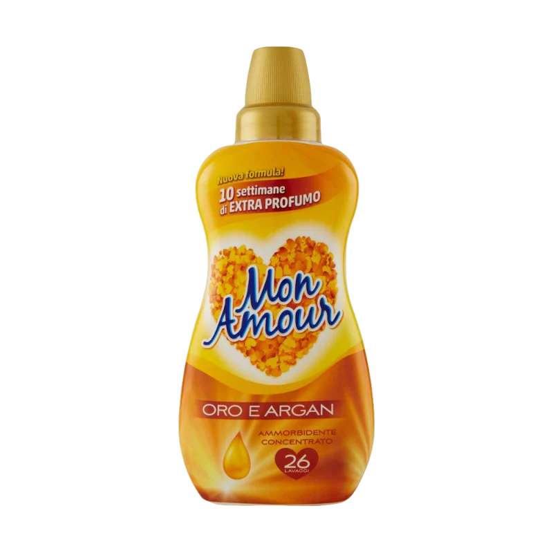 MON AMOUR SOFTENER CONCENTRATED ORO E ARGAN 26 WASHES 650 ML