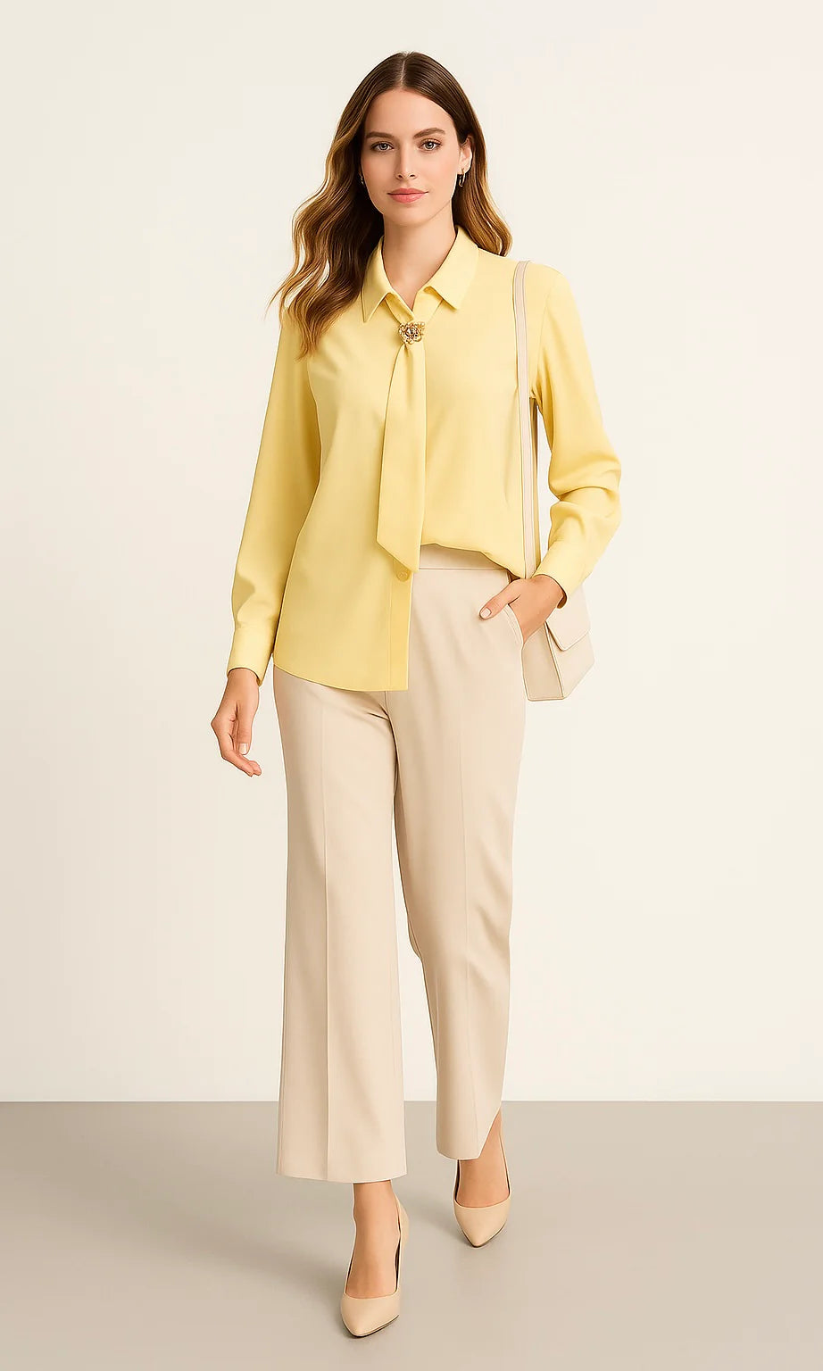Women's Shirt With Scarf Tie