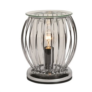 Aroma 40W Electric Industrial Framework Aroma Wax Lamp - Chrome 17cm