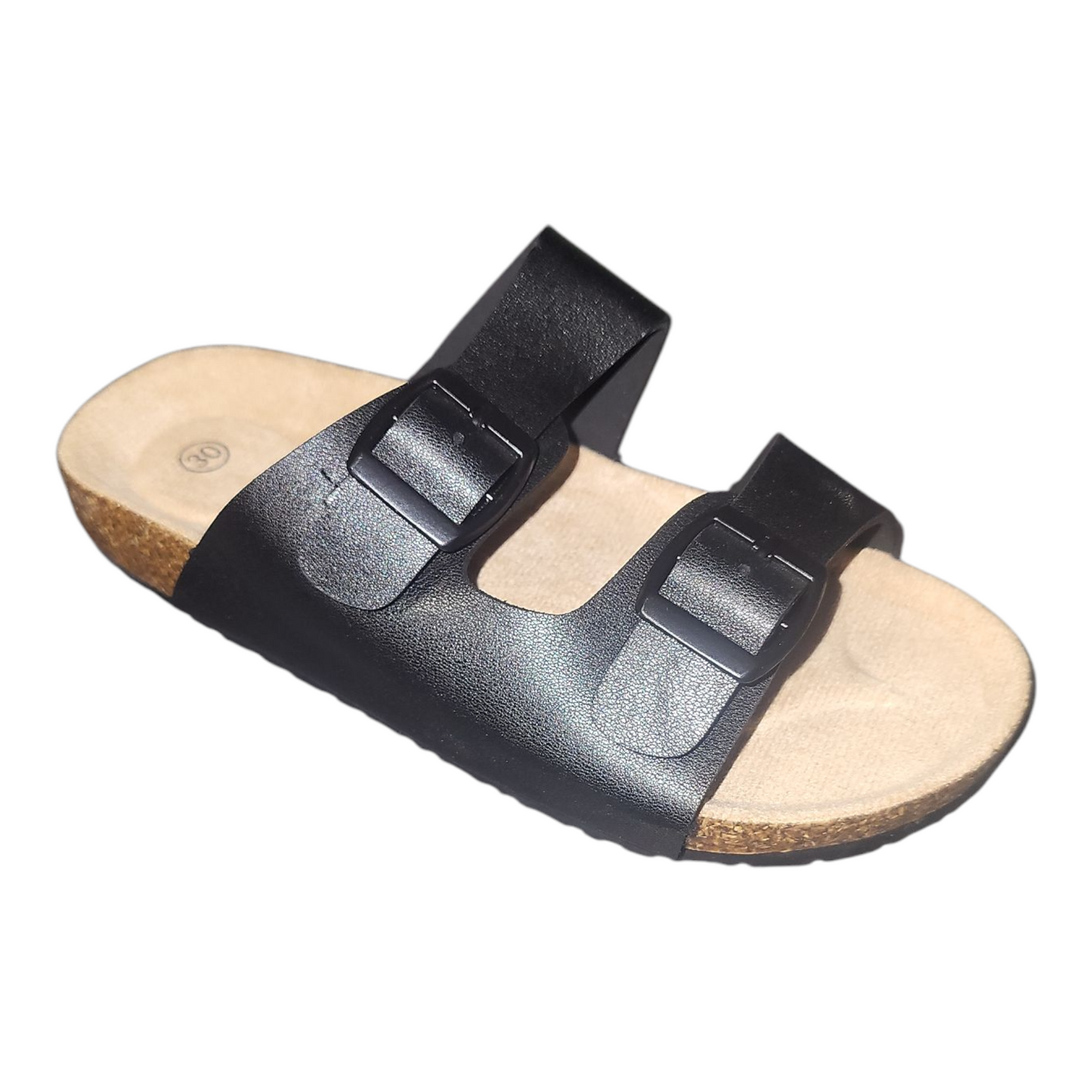Boy's Birkenstock Style Sandal Slider- Black, Navy & Taupe