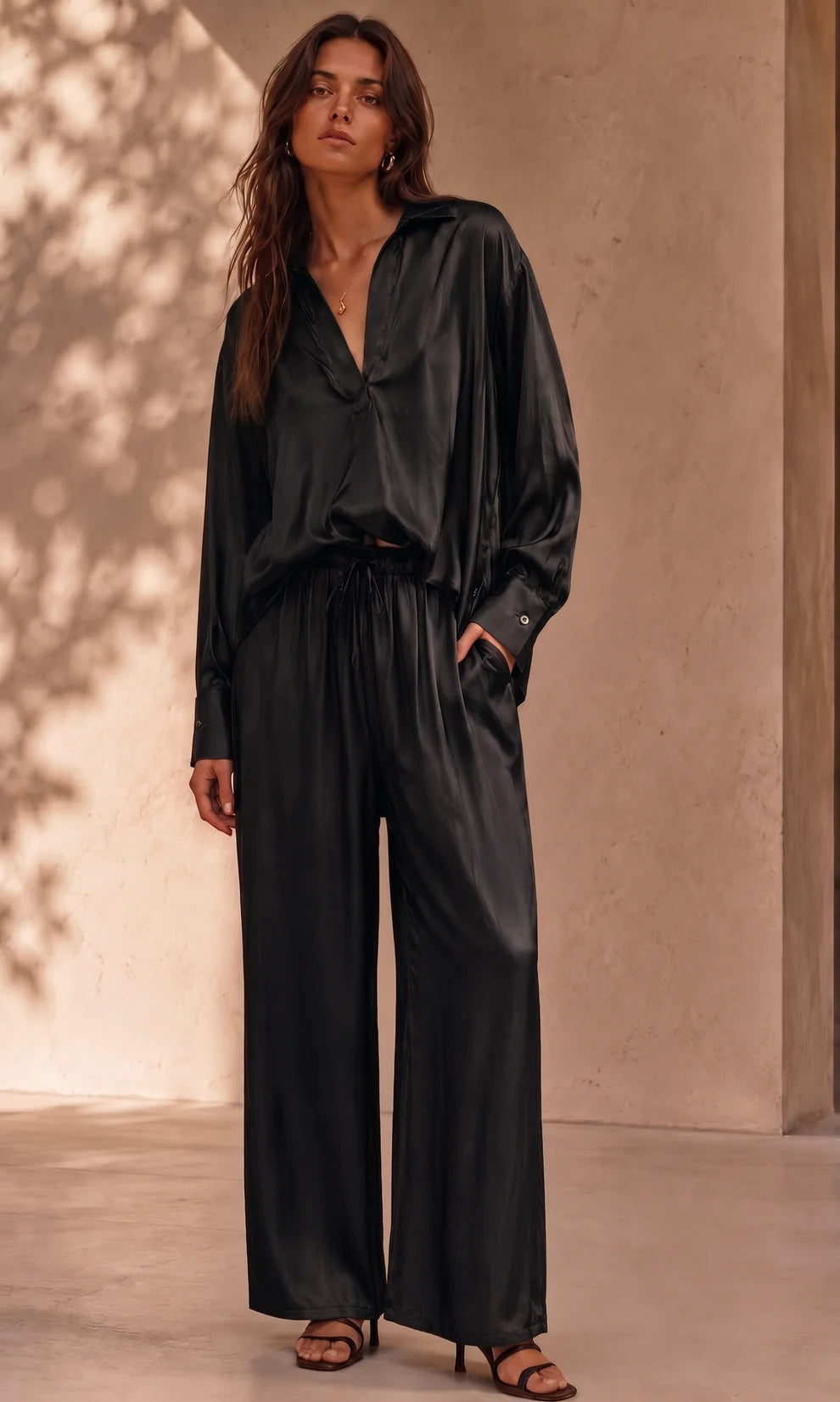 Women's Isla wide leg trouser And Matching Shirt