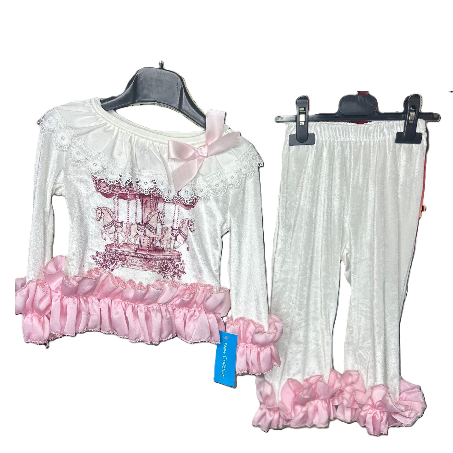 Girls Christmas Carousel Print Pyjamas