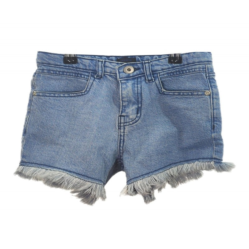 Girls Denim Shorts- Denim Blue.