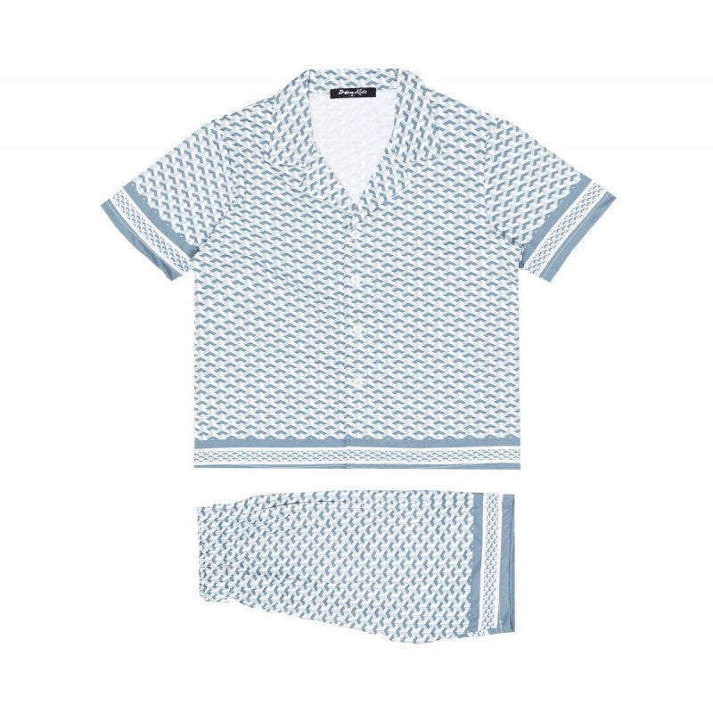 Boy's Short Sleeve Shirt And Shorts Set- Various Colours