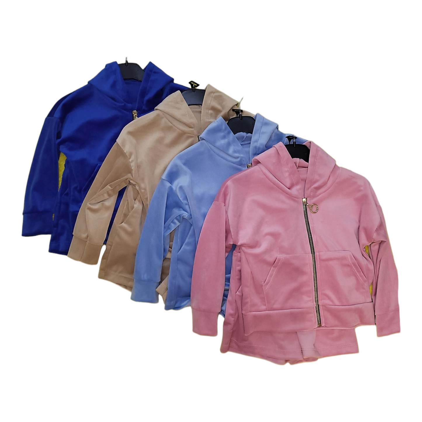 Juicy velour jacket and shorts set