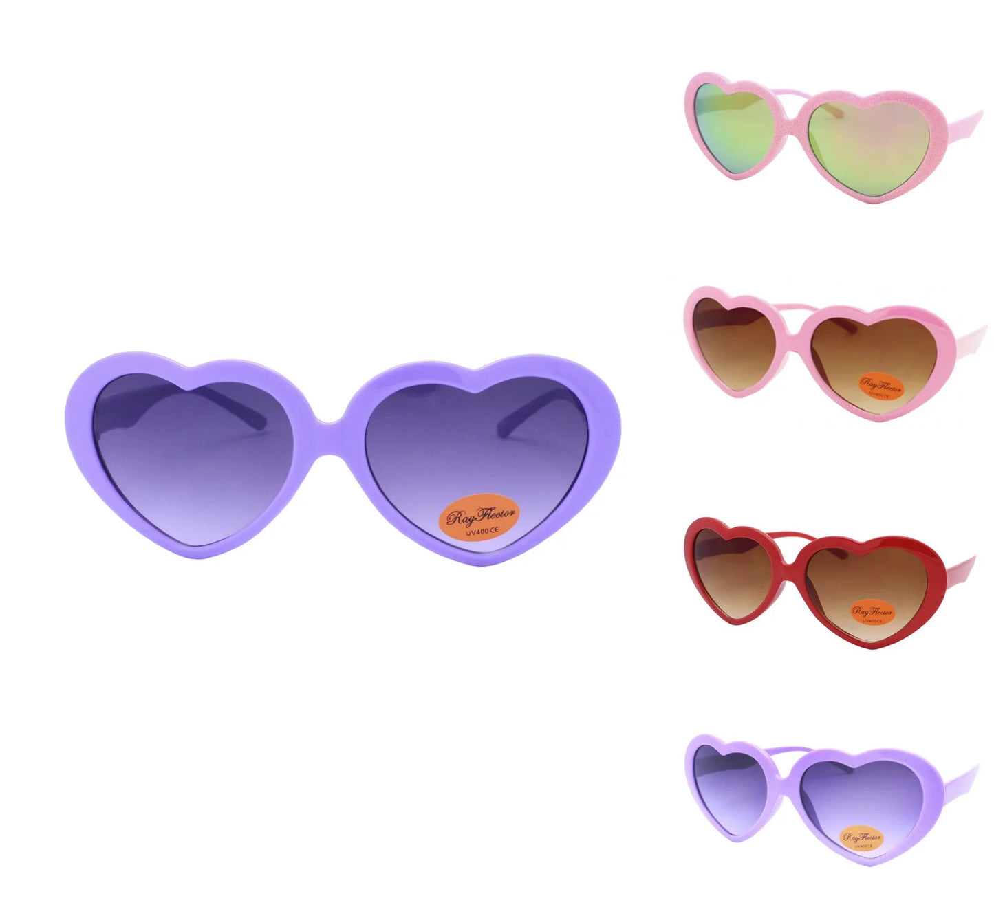 Girls Charlio Heart Shape Sunglasses- UV400 Protection- Various Colours