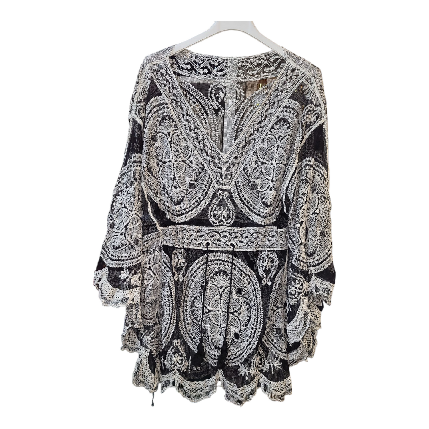 Women's Black & White Kaftan