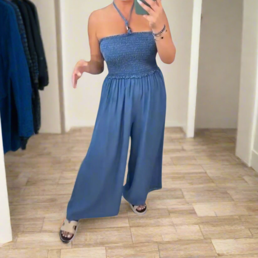 womens denim playsuit