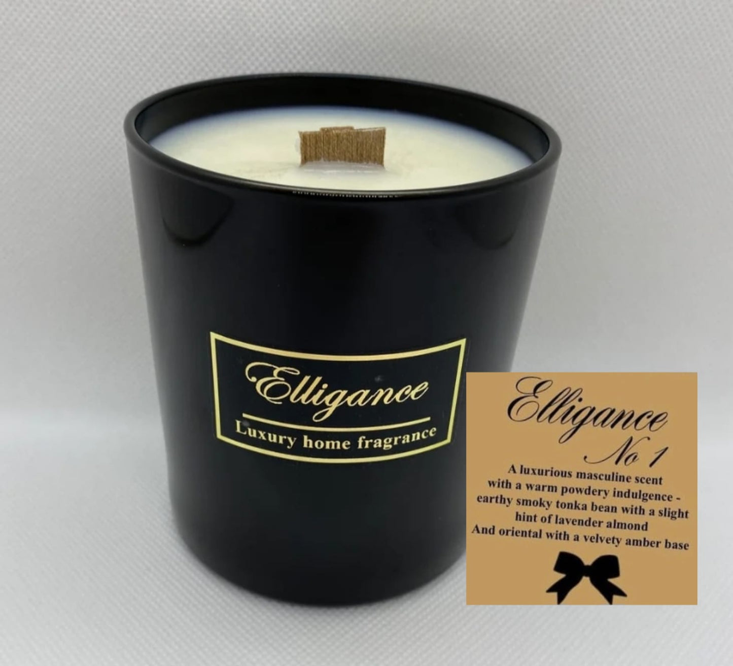 Elligance No1 Wood Wick Candle
