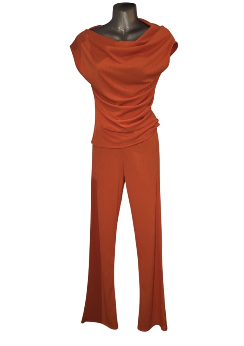 Women's Gathered Top and Trouser Lounge Wear.