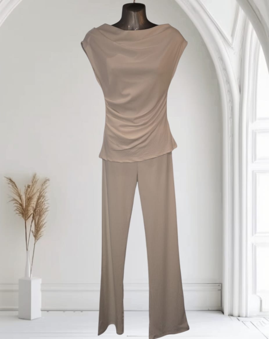 Women's Gathered Top and Trouser Lounge Wear.