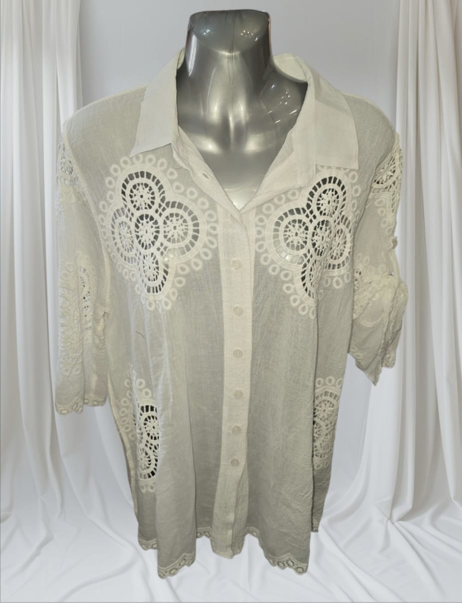 Women's Linen With Crochet Pattern