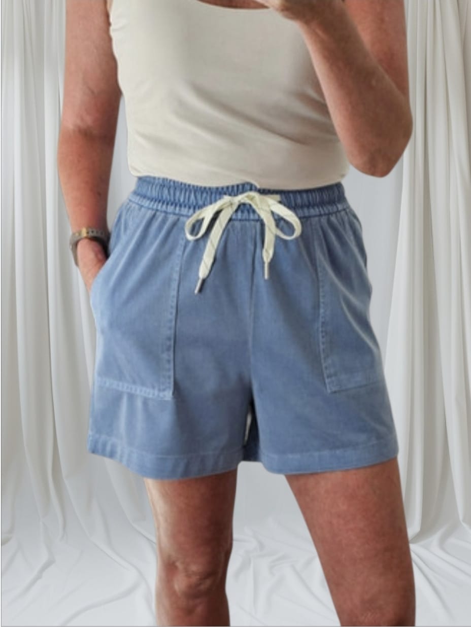 Women's Denim Shorts With String Ties