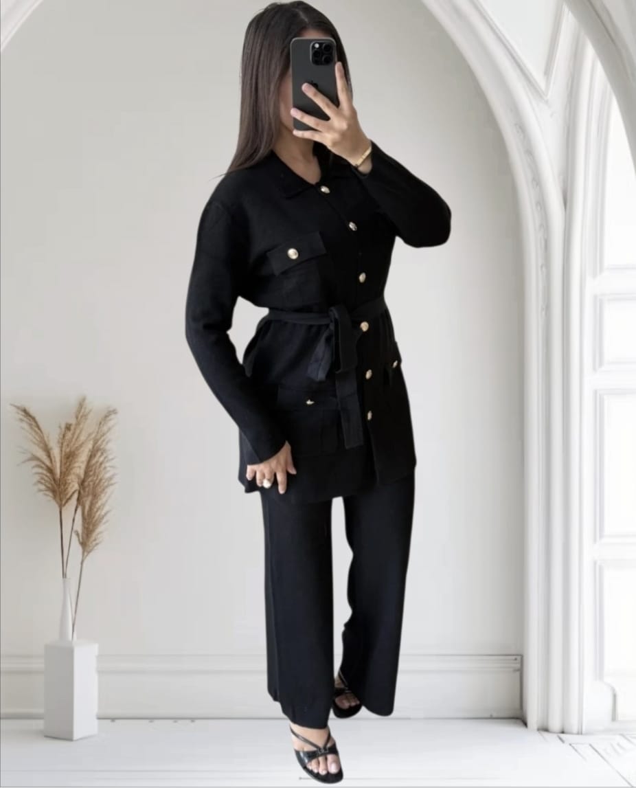 Women's Button Through Tie up Lounge Wear