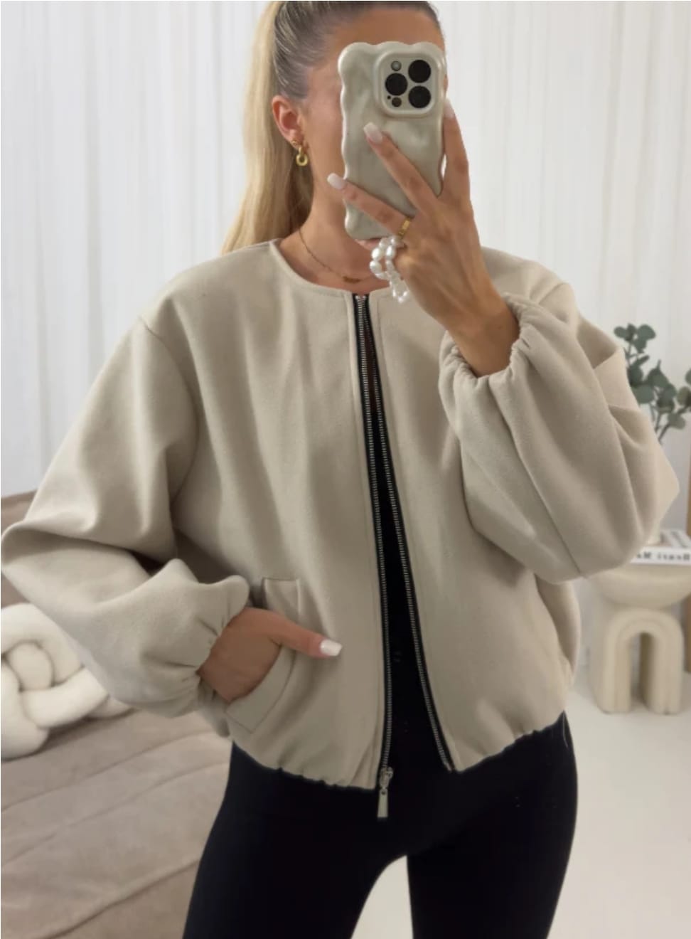 Women's Zipped Bomber Jacket