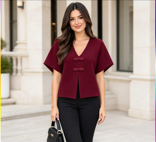 Women's Knot Button Cardigan Top