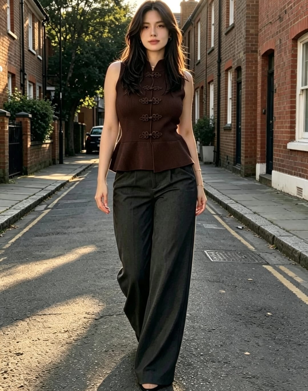 Women's Sleeveless Stand Up Collar Drummer Top