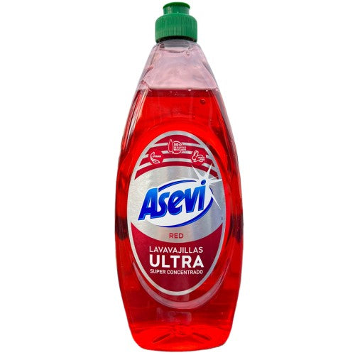 Asevi Super Concentrated Washing Up Liquid 650ml - Ultra Red