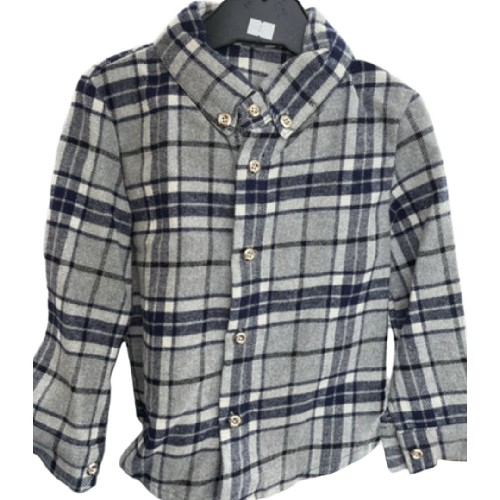 Boys Blue Tartan Shirt