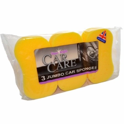 SUPERBRIGHT JUMBO CAR SPONGES 3 PACK