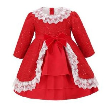 Girls Tia London Glitter Layered Petticoat Spanish Dress.