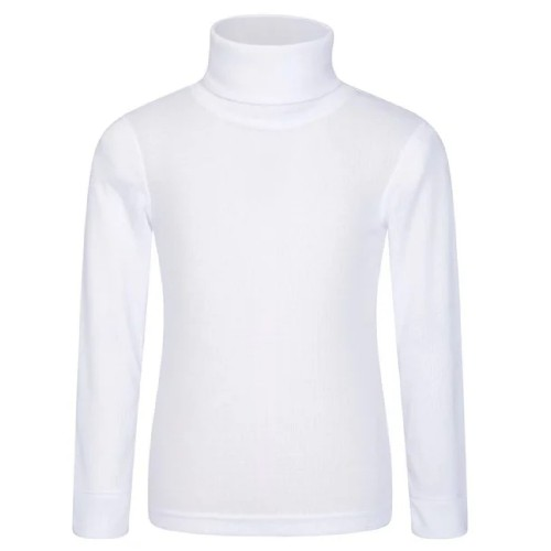 Unisex Roll Neck Top White
