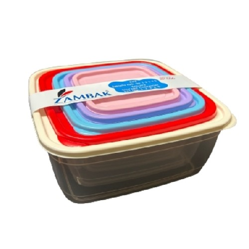Square Storage Container Set Of 5 Zp166