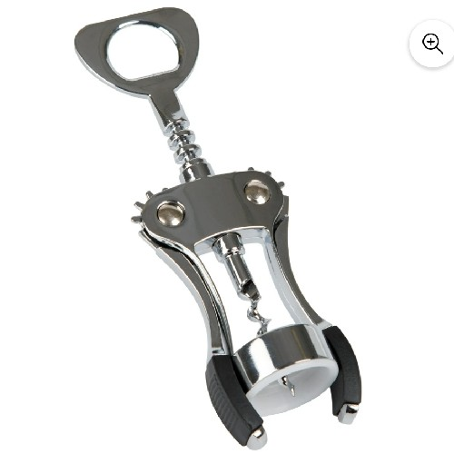 Chrome Plated Winged Corkscrew & Bottle Opener