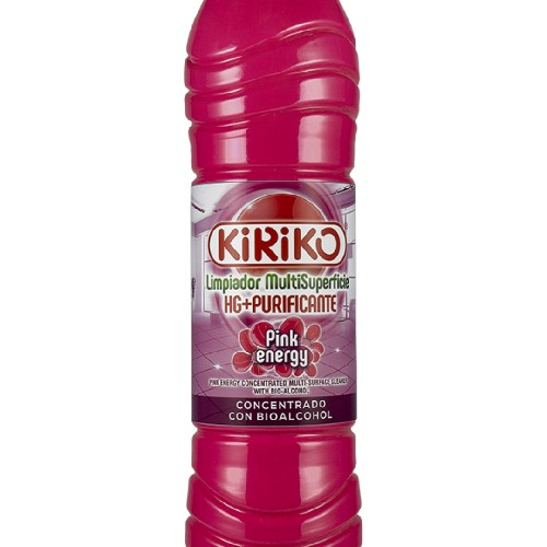 PINK ENERGY CONCENT. MULTISURFACE CLEANER WITH BIOALCOHOL 1L KIRIKO.