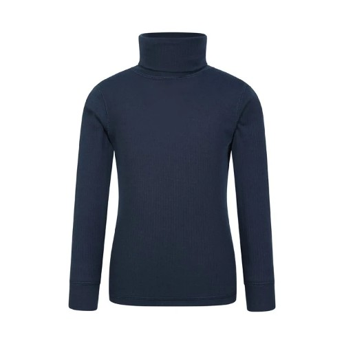 Unisex Navy Roll neck Top