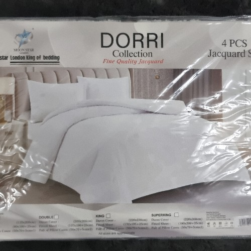 Dorri 3pc White Single Bed Cover