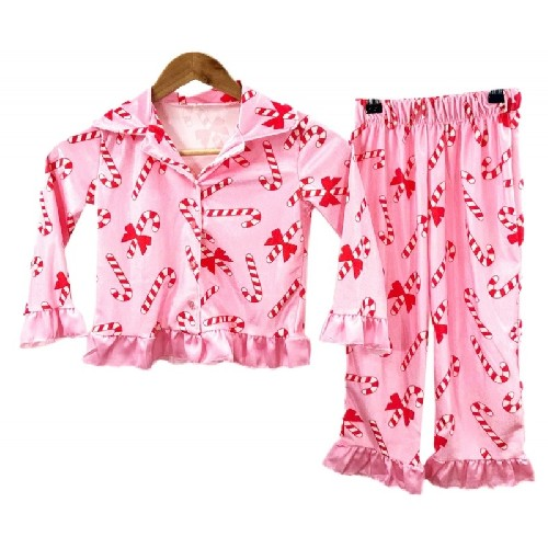 Girls Candy Cane Pjs