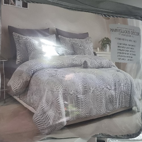 Marvellous Decor 9pc Gray Bed Set