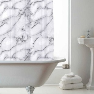 COUNTRYCLUB SHOWER CURTAIN PEVA MARBLE