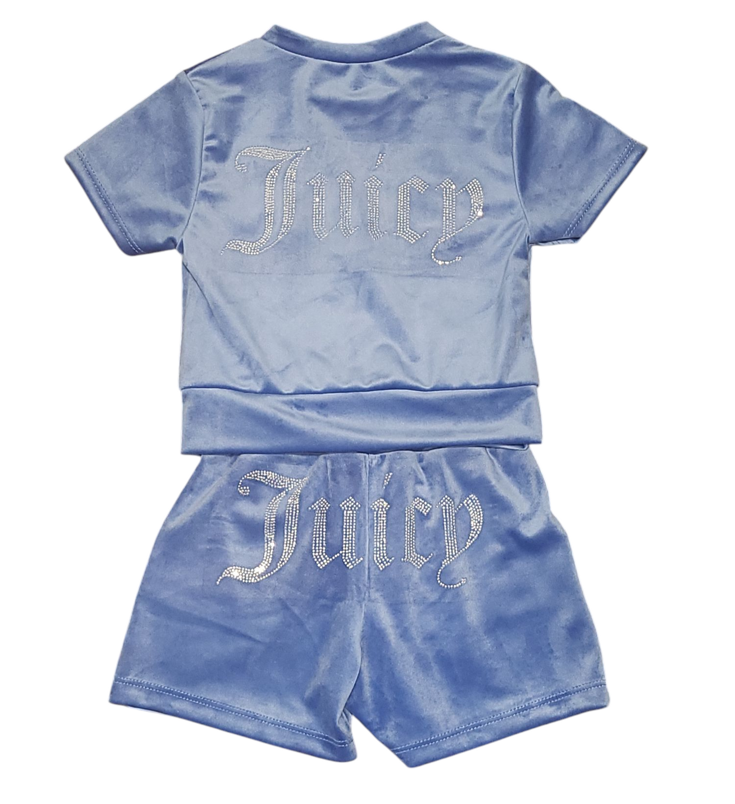 Girls Juicy Velour Short Sleeve Shorts Set- Various Colours