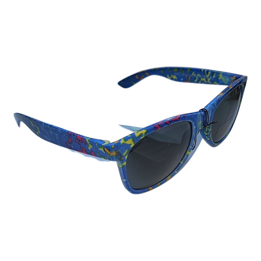 Children's Wayfarer Style Sunglasses, Multi-Coloured Frames- Black Lens- UV400 Protection