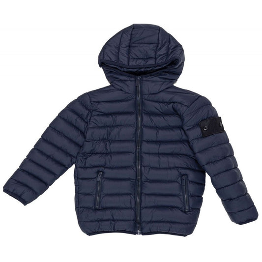Boy's Quilted Fur Lined Hooded Jacket- Black or Navy Blue