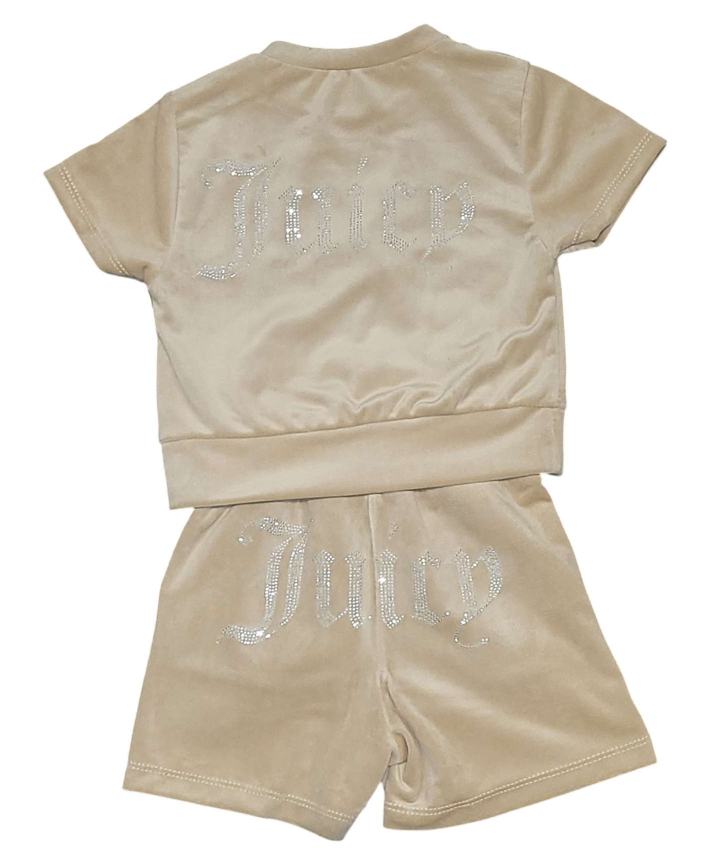 Girls Juicy Velour Short Sleeve Shorts Set- Various Colours