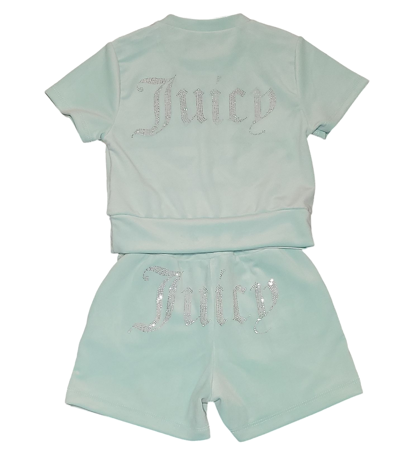 Girls Juicy Velour Short Sleeve Shorts Set- Various Colours