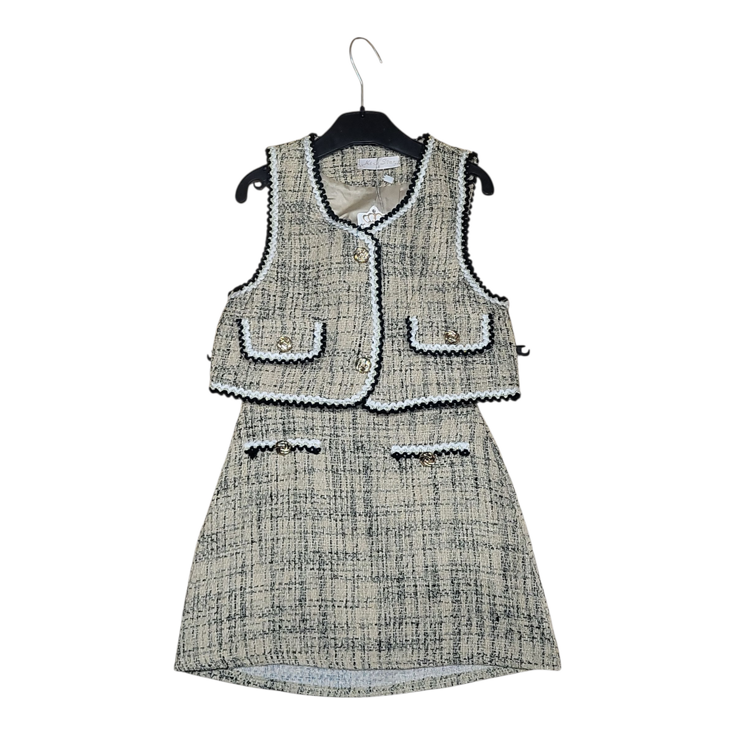 Girls waist coat and skirt set