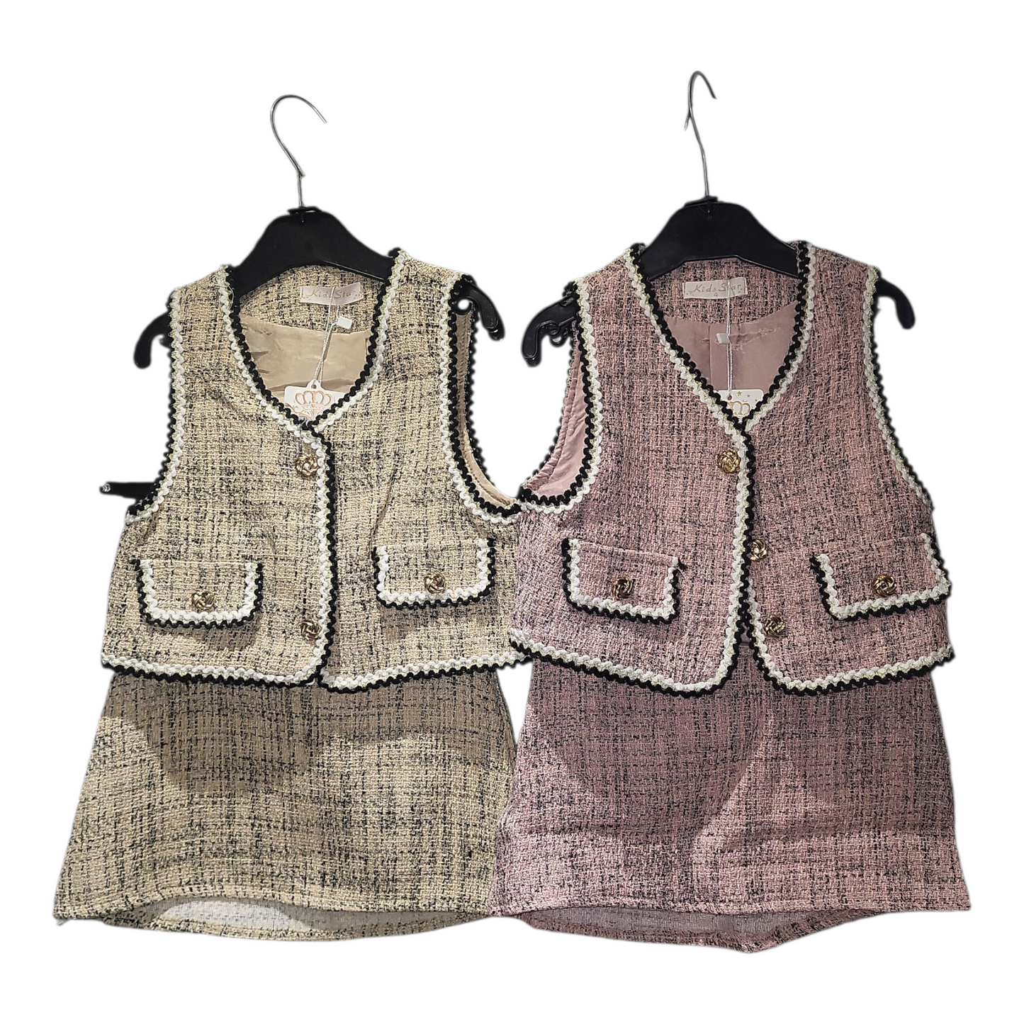 Girls waist coat and skirt set