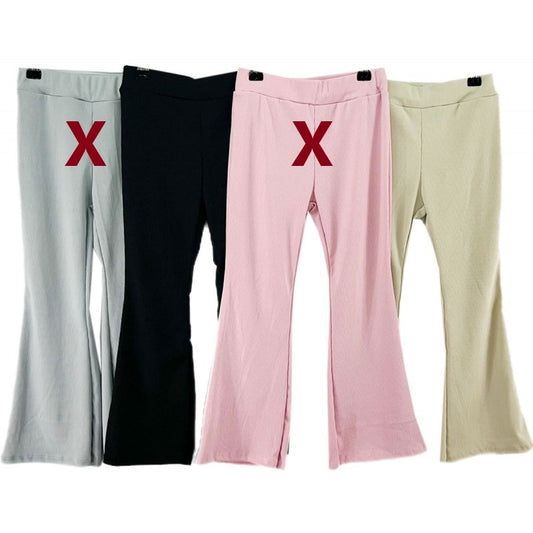 Girl's Flare Bottom Leggings- Black or Beige