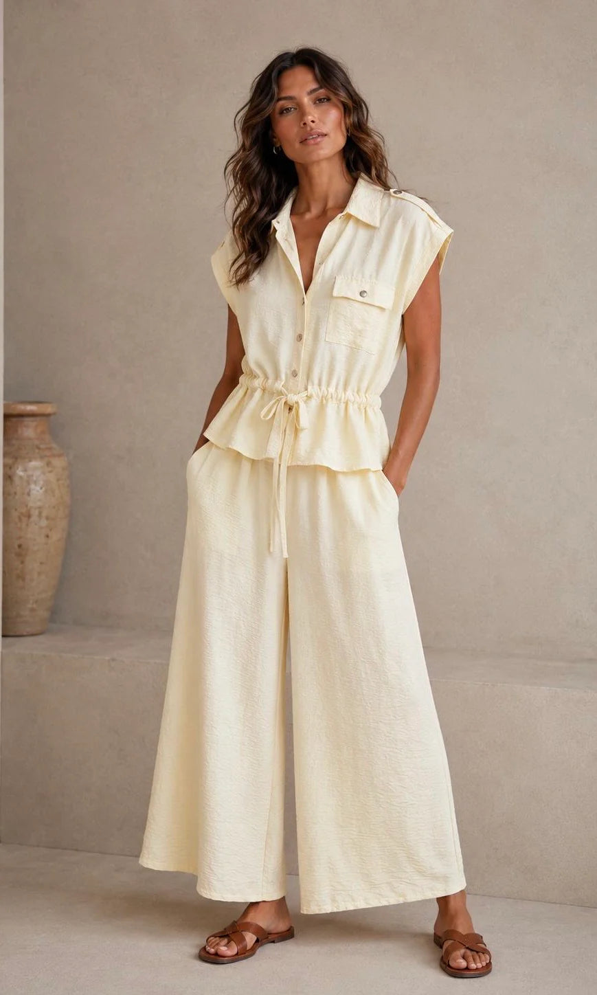 Women's Zara Drawstring Waist Co-ord One size 8-16 Uk
