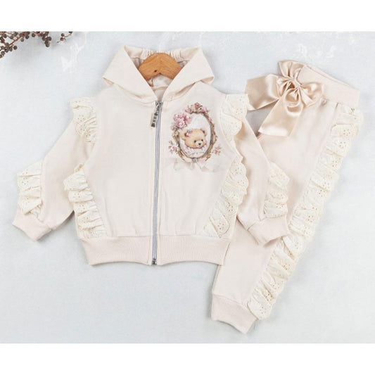 girls tracksuit camel