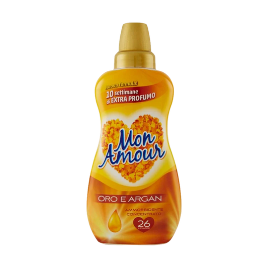 MON AMOUR SOFTENER CONCENTRATED ORO E ARGAN 26 WASHES 650 ML