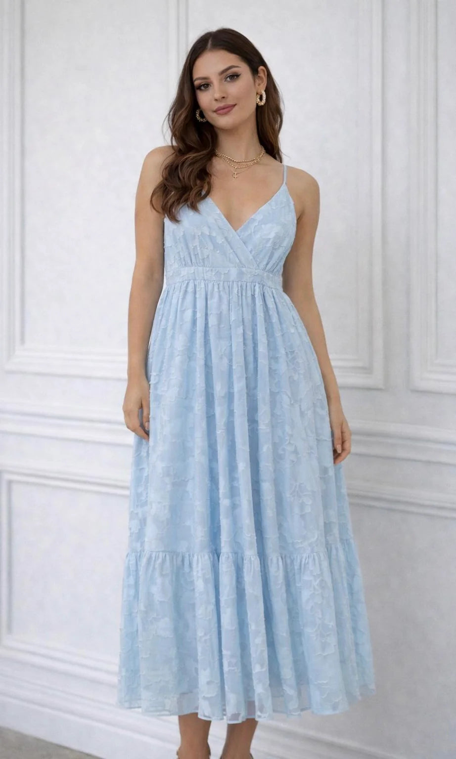 Women's Jasmine Embroidered Chiffon Dress One Size Uk 8-16