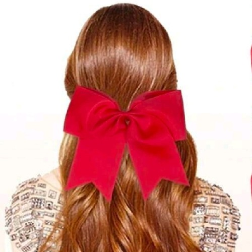 Red Bow Hair Clip