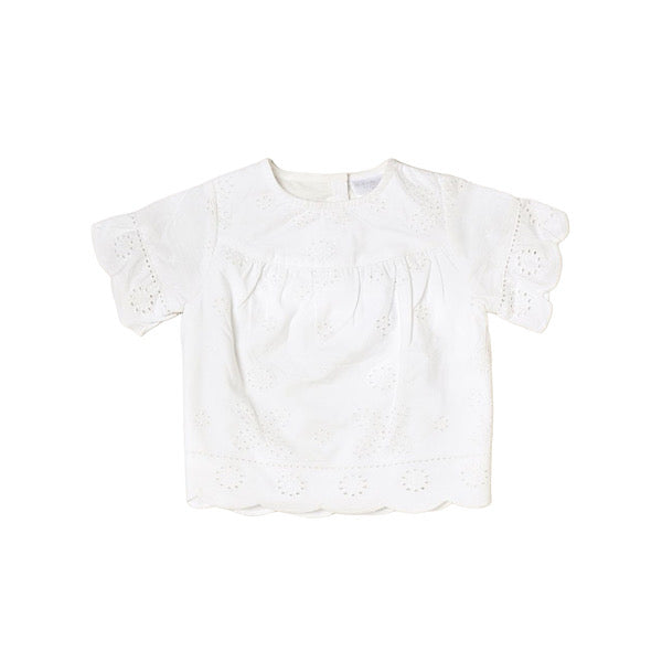 Girls 3pc Broderie Anglaise Short Set- 0 to 12 Months