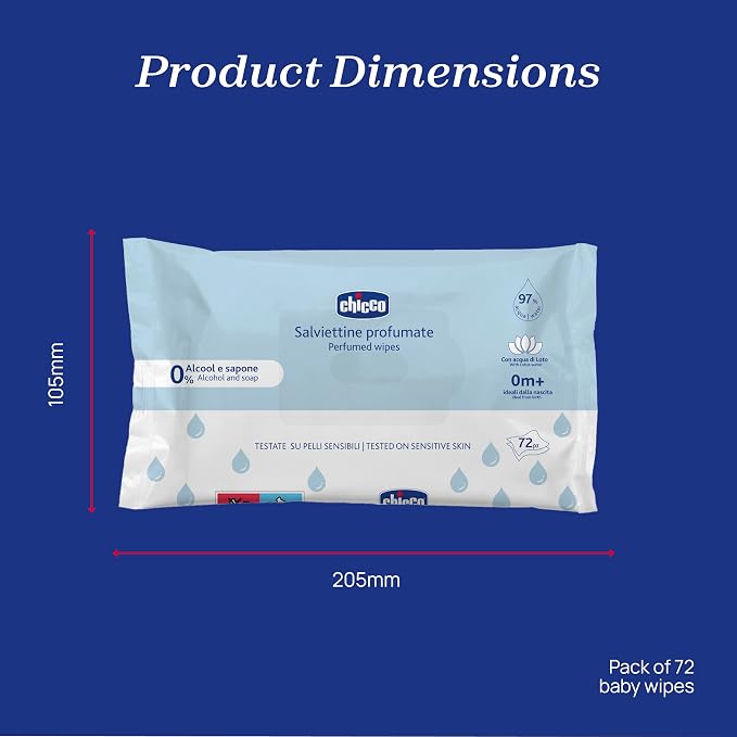 Chicco Perfumed Wipes 72 Pcs